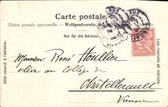 VINTAGE POSTCARD Geneva taken top of the towers of the cathedral of St hones