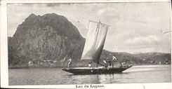 CPA Lac De Lugano Bateau