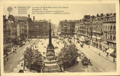 CPA Bruxelles La Place De Brouckere Vue A Vol D'oiseau