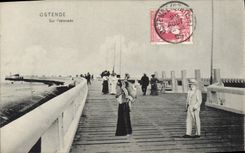 CPA Ostende Sur I'estacade