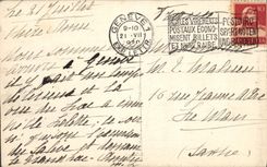 VINTAGE POSTCARD Geneva Seen As the crow flies Of the Bridge Of Coulouvrenivre