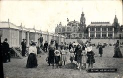 CPA Ostende Vue Sur La Plage Enfants