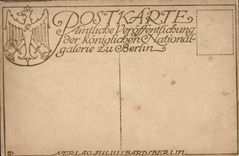 VINTAGE POSTCARD Verlag Juluis Hand-barrow Berlin Eagle Swan