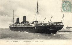 CPA Le Havre Le Transatlantique Le Savoie Bateau