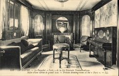 CPA Le Havre Le Paquebot Paris de la Cie Generale Transatlantique Salon d'une cabine de grand luxe Luxe