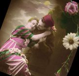 VINTAGE POSTCARD Fantaisie Fights Militaria love