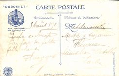 POSTAL de la VENDIMIA los niños de vuelta Militaria Alsacia Dubonnet