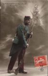 La POSTAL Francia de la VENDIMIA es cuál nos aguarda soldado de Militaria