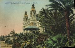 CPA Monte Carlo Le Theatre Et Jardins