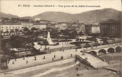 CPA Nice Jardins Albert 1er Vue Prise De La Jetee Promenade