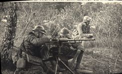 CPA Mitrailleuse De Cavalerie Militaria