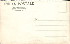 CPA Aux Manoeuvres Poste D'Observation D'Artillerie Militaria