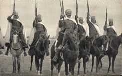 CPA Spahis Algeriens Militaria