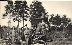 CPA Mortier De 280 Pret A Tirer Militaria