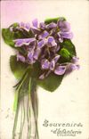 VINTAGE POSTCARD To remember Of the Colonial Infantry Militaria Flowers