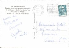 CPA La Normandie Costume De Bourgeoisie Rurale Du Sud Villedieu Les Poeles Croix de St lo en or Folklore 