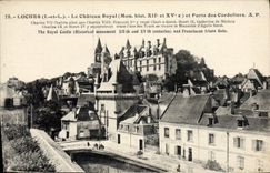 CPA Loches Le Chateau Royal et porte des Cordeliers