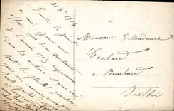 VINTAGE POSTCARD Happy Year Militaria Child