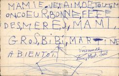 VINTAGE POSTCARD Good Festival Mamam Parachute