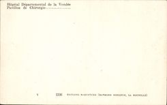 CPA Hopital departemental de la Vendee Pavillon de Chirurgie