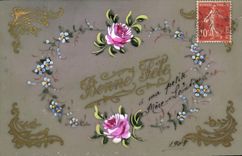 CPA Fantaisie Fleurs 