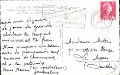 POSTAL MODERNA Chamonix masivo de Mont Blanc el camino de Chamonix a Fayet con los puentes Sainte de Marie