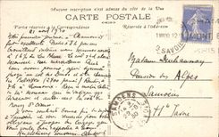 La POSTAL Chamonix Mont Blanc Vallee de la VENDIMIA de Chamonix visto del glaciar del nos dejó trabajar