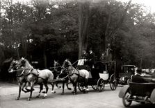 REPRO Paris 1900 Promenade Dans le Bois de Boulogne Cheval 