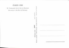 REPRO Paris 1900 Promenade Dans le Bois de Boulogne Cheval 