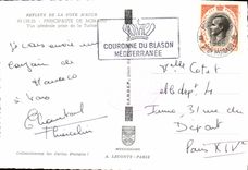 CPM Principaute De Monaco Vue Generale Prise de la Turbie Flamme Couronne du blason Mediterranee