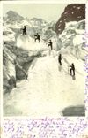 CPA Ascension d'un Glacier Alpinisme