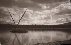 CPA Lac de Geneve Paisible traversee Bateau 