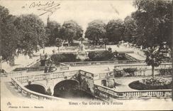 CPA Nimes Vue Generale de la Fontaine