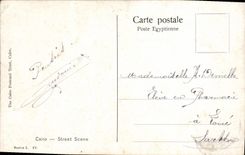 CPA Cairo Street Scene Chameau Egypte Egypt