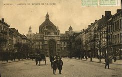 CPA Anvers Avenue De Keyser Et La Gare Enfants