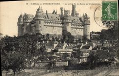 CPA Chateau De Pierrefonds Vue Prise De La Route De Compiegne