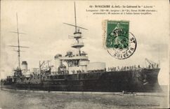 CPA St Nazaire Le Cuirasse la Liberte Bateau