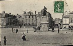 POSTAL Chartres de la VENDIMIA el lugar de dispersado
