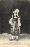 CPA A Travers La Normandie Coiffes Petite fille des environs de Cherbourg Folklore