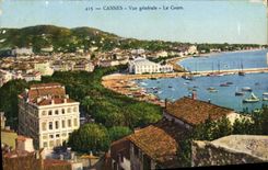 CPA Cannes Vue Generale Le Cours