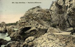 CPA Cap D'Antibes Rochers D'Eilenroc (carte toilee)