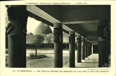 VINTAGE POSTCARD Belgian Congo Seen from Of the Gantry Of the Luxury goods industries Paris Fair colonial International 1931