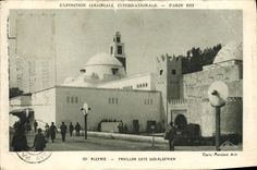 VINTAGE POSTCARD Fair Colonial International Paris 1931 Algeria House Algerian Southern part