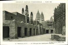 CPA Exposition Coloniale Internationale Paris 1931 Palais de l'AOF Les portiques des commercants indigenes