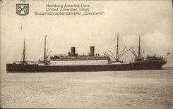 CPA Bateau Hamburg Amerika Line Cleveland
