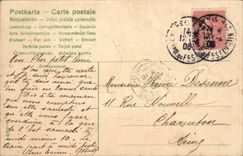 CPA Fantaisie Paques Coq Oeuf
