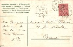 CPA Fantaisie Fleurs Paques Cloches 