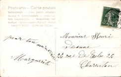 CPA Fantaisie Fleurs Hirondelles 