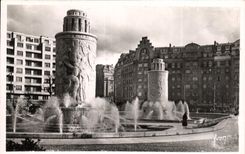 MODERN CARD Paris fountains of the door St Cloud