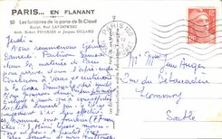 MODERN CARD Paris fountains of the door St Cloud